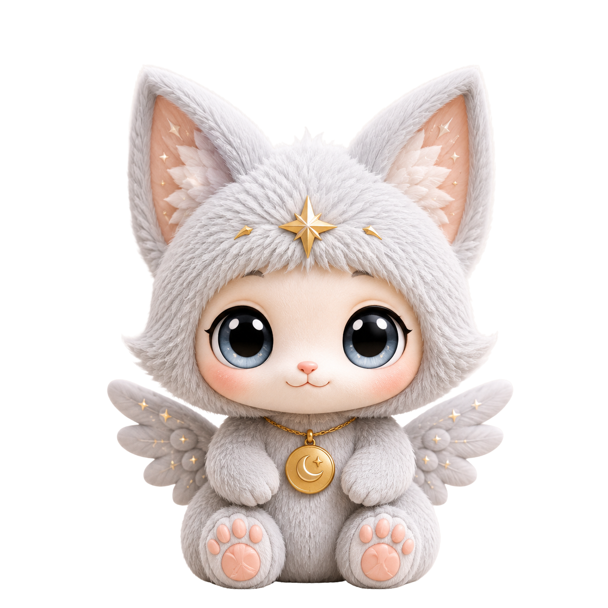 Moon Grey Nekomi charm